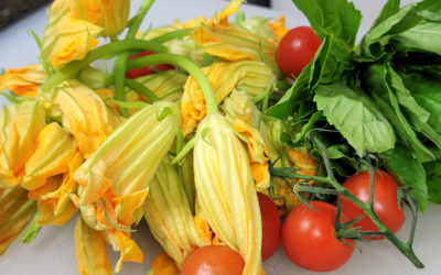 Stuffed Squash Blossom with Crab